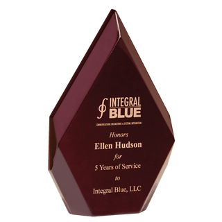 4 1/4" x 7 7/8" Engrave and Color-Filled Rosewood High Gloss Diamond