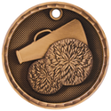 Antique Bronze 2" 3D Cheer Medal