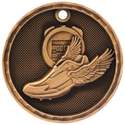 Antique Bronze 2" 3D Track Medal