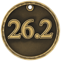 Antique Gold 2" 3D Marathon Medal