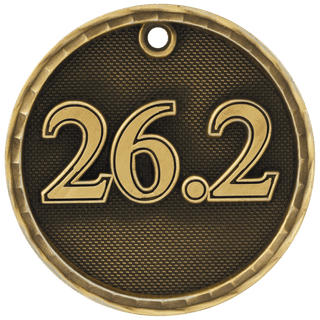 Antique Gold 2" 3D Marathon Medal