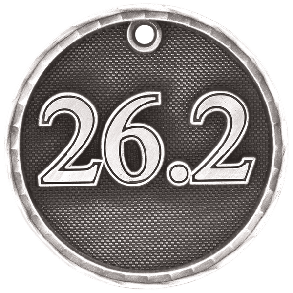 Antique Silver 2" 3D Marathon Medal