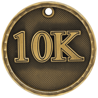 Antique Gold 2" 3D 10K Medal