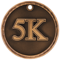 Antique Bronze 2" 3D 5K Medal