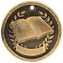 Antique Gold 2" 3D Honor Roll Medal