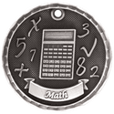 Antique Silver 2" 3D Math Medal
