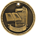 Antique Gold 2" 3D Reading Medal