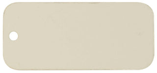 1 1/8" x 2 1/2" White Sublimatable Rectangle Aluminum Tag