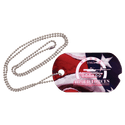 Gloss 2-Sided Aluminum Dog Tag with Chain