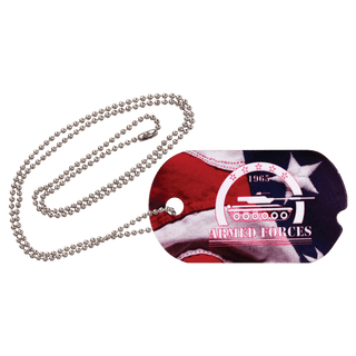 Gloss 2-Sided Aluminum Dog Tag with Chain