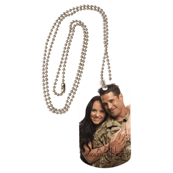 Gloss 2 2-Sided Aluminum Dog Tag with Chain