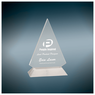 6" Clear Triangle Pop-In Acrylic with Black Base