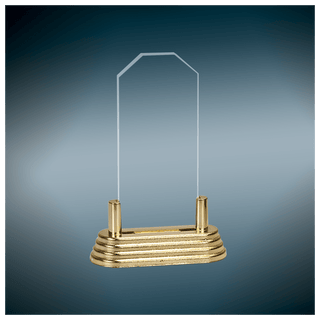 6" Clear Peak Pop-In Acrylic with Black Pedestal Base