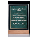 Emerald Marble Acrylic Award with American Walnut 5" x 7 5/8" Base