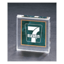 Emerald 3 3/4" x 3 3/4" Marble Design Acrylic Paperweight