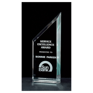 3 1/2" x 9" Zenith Series Jade Acrylic Free Standing Award