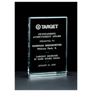 5" x 7 1/2" Classic Series Jade Acrylic Free Standing Award