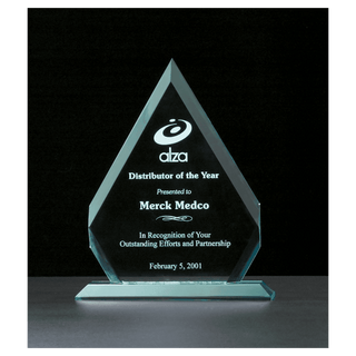 8 1/8" x 9 3/4" Diamond Series Jade Acrylic Award