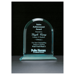 8 1/2" x 9 3/4" Arch Series Jade Acrylic Award