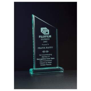 4 3/4" x 8 3/4" Zenith Series Jade Acrylic Award