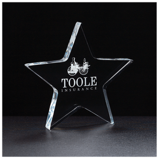 5" x 4 3/4" Star Acrylic Paperweight
