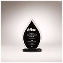 Clear Acrylic with Black 4 1/2" x 7 3/4" Flame Series Silk Screened Back
