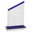 Purple Accents, Black Base with Purple 4 1/2" x 6 1/2" Zenith Series Acrylic with Mirror Top