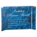Blue 6" x 4" Marbleized Acrylic Crescent