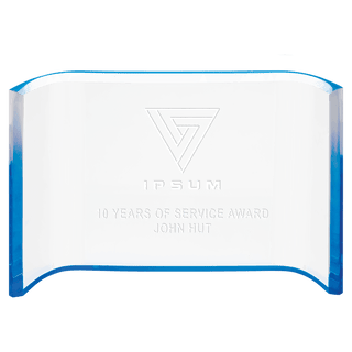 Blue 6" x 4" Acrylic Crescent