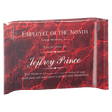 Red 6" x 4" Marbleized Acrylic Crescent