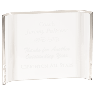 8" x 6" Clear Acrylic Crescent