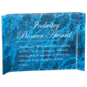 Blue 10" x 7" Marbleized Acrylic Crescent