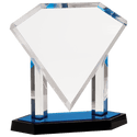Blue 11 3/4" Floating Diamond Acrylic