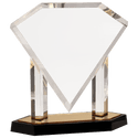 Gold 11 3/4" Floating Diamond Acrylic