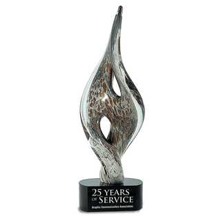 15" Spire Twist Art Glass