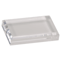 Clear 4" x 2 1/2" Acrylic Paperweight