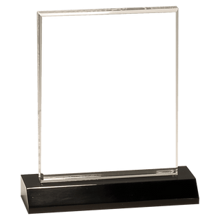 Medium Clear Acrylic Square with Clear Acrylic Base