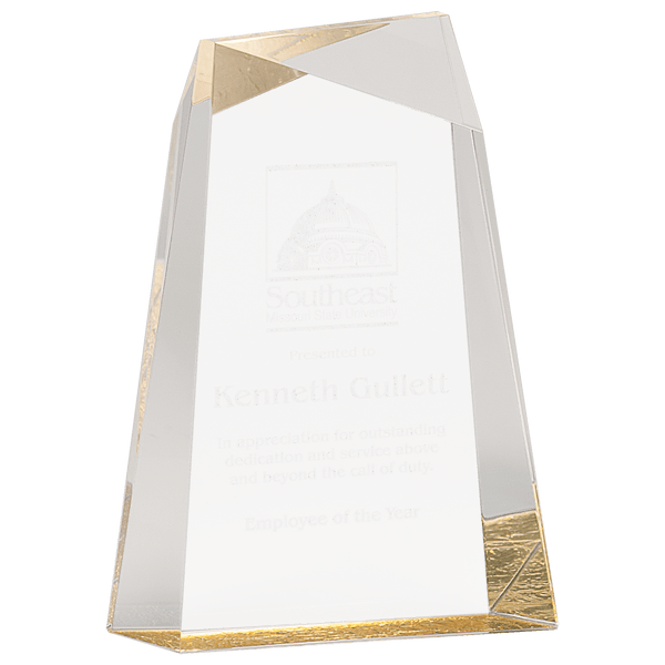 Gold 7" Facet Wedge Acrylic