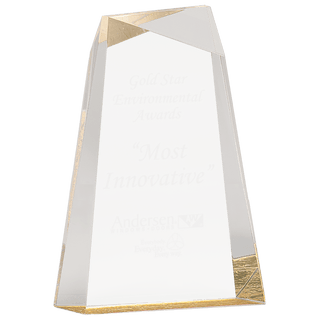 Gold 8" Facet Wedge Acrylic