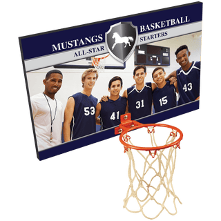 16" x 10" Sublimatable Basketball Plaque with Metal Hoop