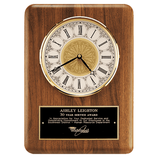 11" x 15" Solid Brass Diamond Spun Bezel with Glass Lens and Ivory Dial with Black Plate