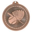 Antique Bronze 2" Baseball/Softball Laserable BriteLazer Medal