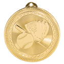 Bright Gold 2" Baseball/Softball Laserable BriteLazer Medal