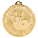Bright Gold 2" Bowling Laserable BriteLazer Medal