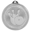Bright Silver 2" Bowling Laserable BriteLazer Medal