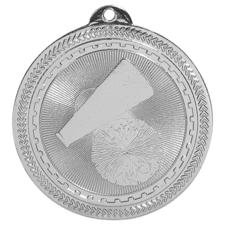 Bright Silver 2" Cheer Laserable BriteLazer Medal