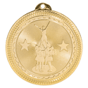 Bright Gold 2" Competitive Cheer Laserable BriteLazer Medal