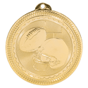 Bright Gold 2" Football Laserable BriteLazer Medal