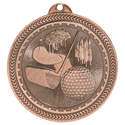 Antique Bronze 2" Golf Laserable BriteLazer Medal