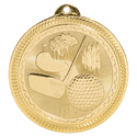 Bright Gold 2" Golf Laserable BriteLazer Medal
